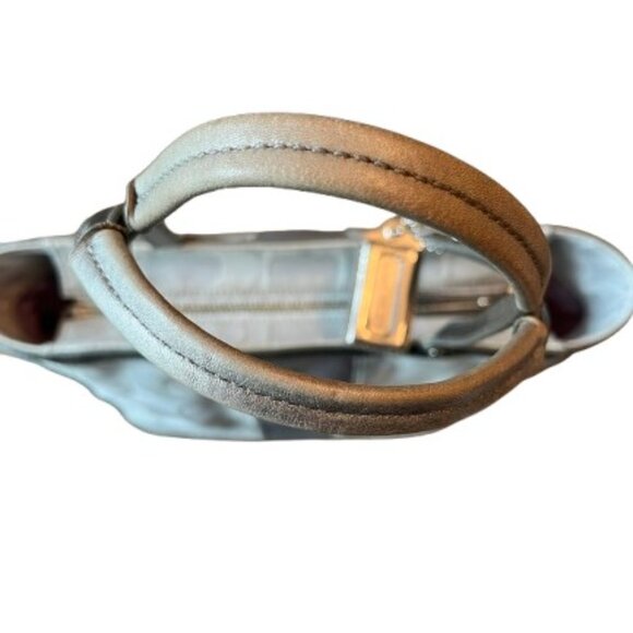 Coach Signature Stripe Light Grey Jacquard Shoulder Bag Tote (13208) - Picture 2 of 8